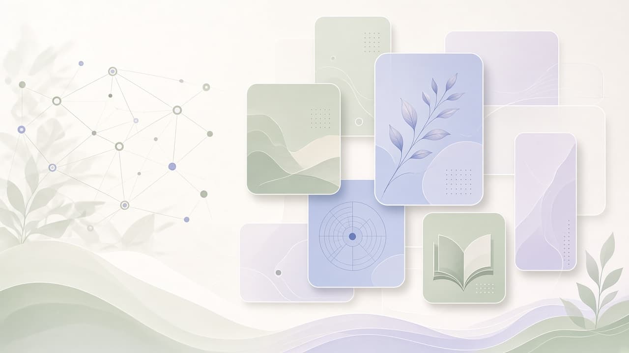 Abstract illustration of a professional knowledge hub